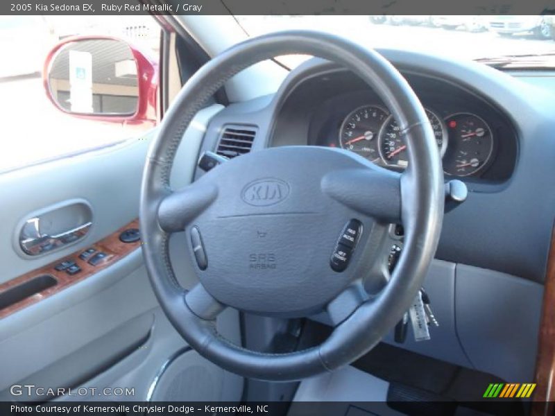 Ruby Red Metallic / Gray 2005 Kia Sedona EX