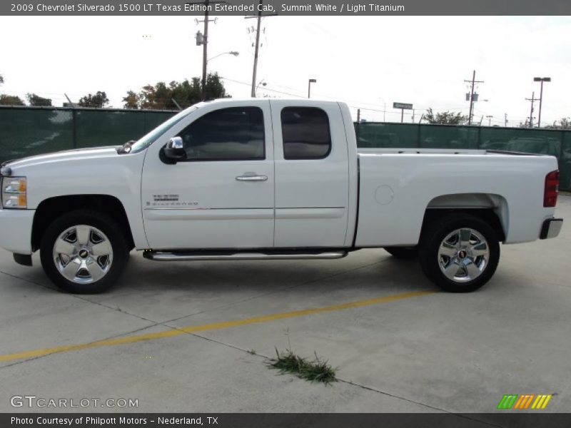 Summit White / Light Titanium 2009 Chevrolet Silverado 1500 LT Texas Edition Extended Cab