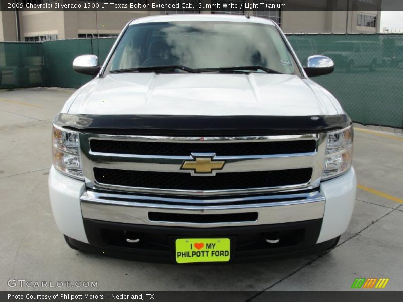 Summit White / Light Titanium 2009 Chevrolet Silverado 1500 LT Texas Edition Extended Cab