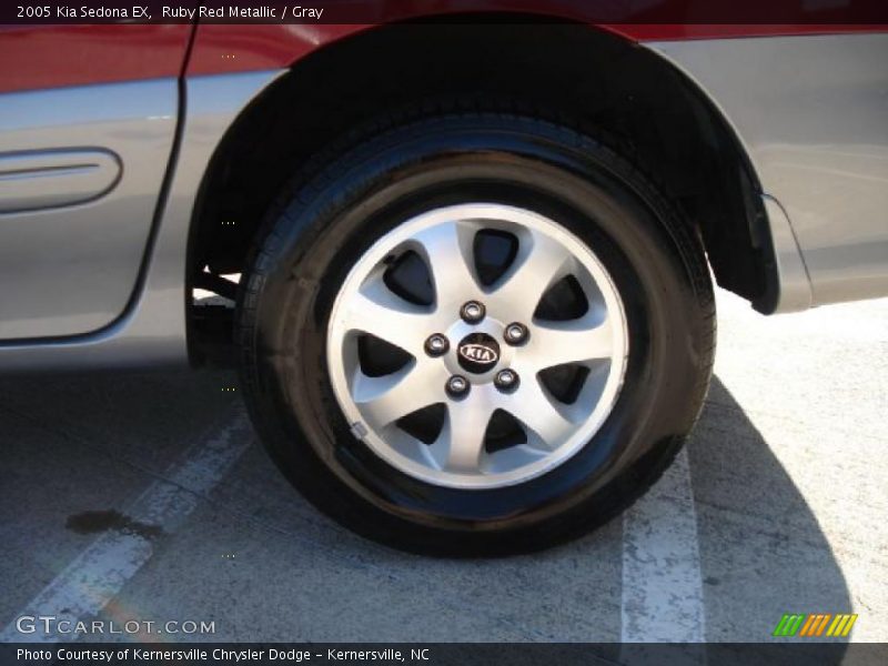 Ruby Red Metallic / Gray 2005 Kia Sedona EX