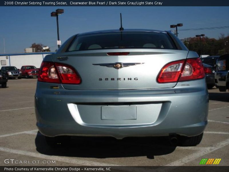 Clearwater Blue Pearl / Dark Slate Gray/Light Slate Gray 2008 Chrysler Sebring Touring Sedan