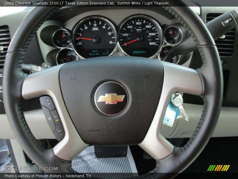 Summit White / Light Titanium 2009 Chevrolet Silverado 1500 LT Texas Edition Extended Cab
