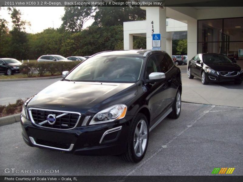 Black Sapphire Metallic / R Design Off Black/Beige Inlay 2011 Volvo XC60 3.2 R-Design