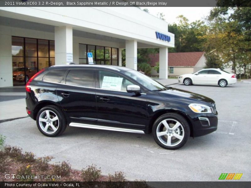 Black Sapphire Metallic / R Design Off Black/Beige Inlay 2011 Volvo XC60 3.2 R-Design