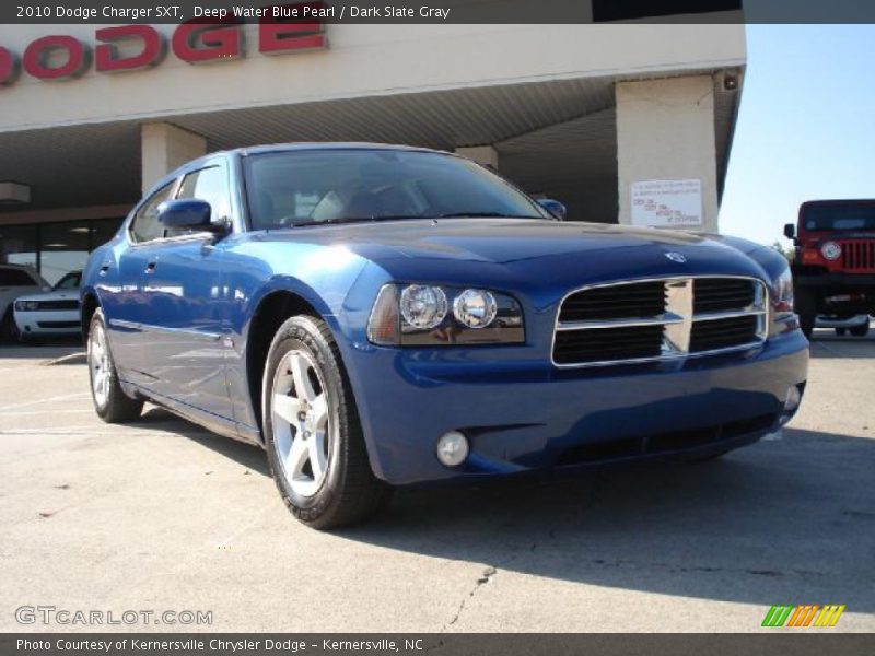 Deep Water Blue Pearl / Dark Slate Gray 2010 Dodge Charger SXT