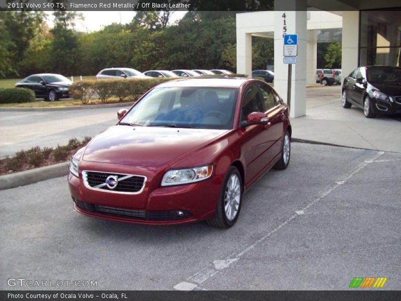 Flamenco Red Metallic / Off Black Leather 2011 Volvo S40 T5