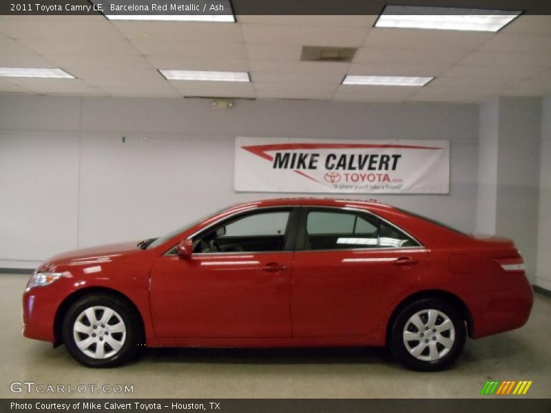 Barcelona Red Metallic / Ash 2011 Toyota Camry LE