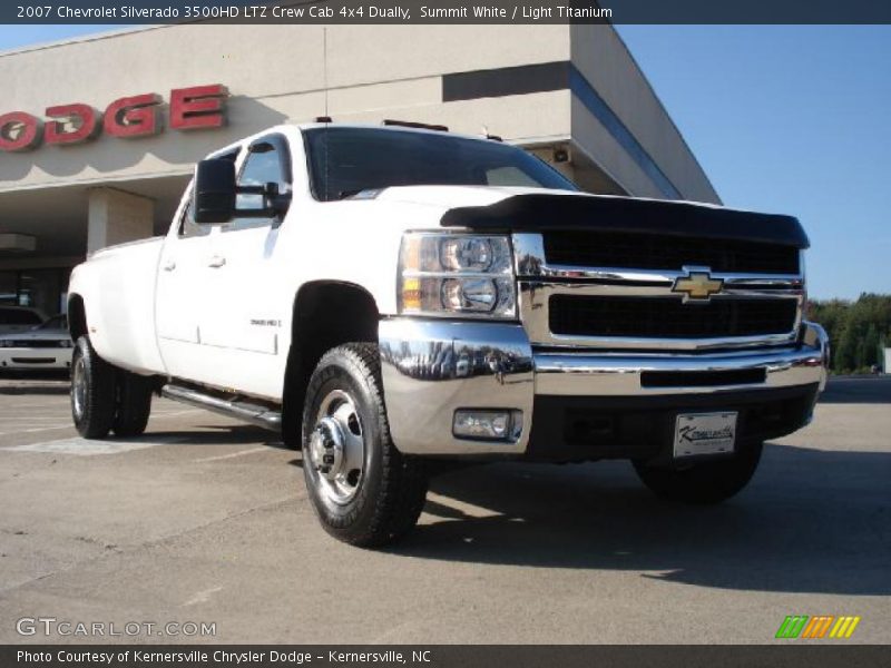 Summit White / Light Titanium 2007 Chevrolet Silverado 3500HD LTZ Crew Cab 4x4 Dually