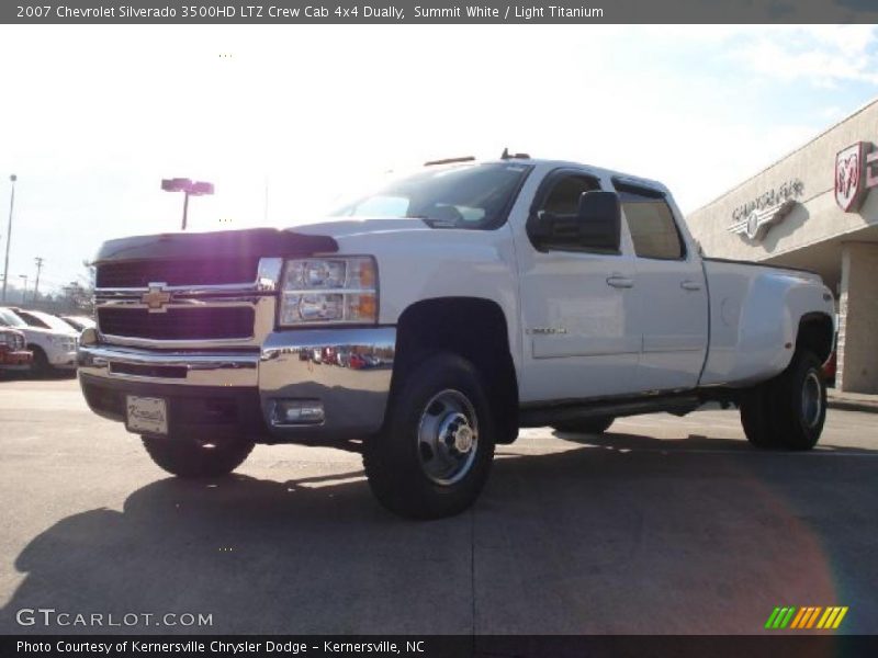 Summit White / Light Titanium 2007 Chevrolet Silverado 3500HD LTZ Crew Cab 4x4 Dually