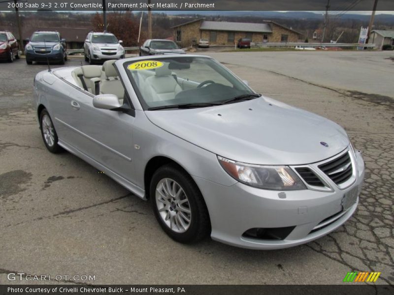 Parchment Silver Metallic / Parchment 2008 Saab 9-3 2.0T Convertible