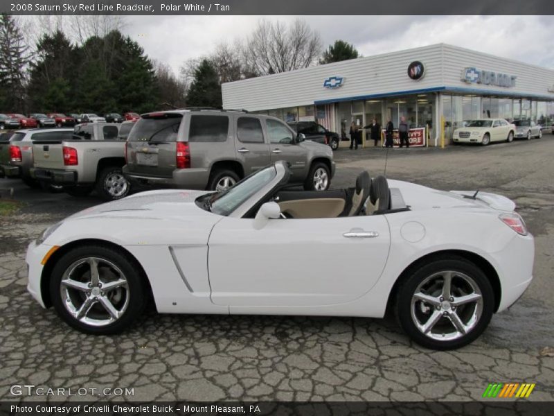 Polar White / Tan 2008 Saturn Sky Red Line Roadster