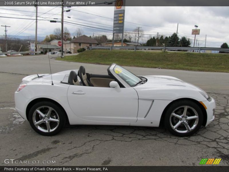 Polar White / Tan 2008 Saturn Sky Red Line Roadster