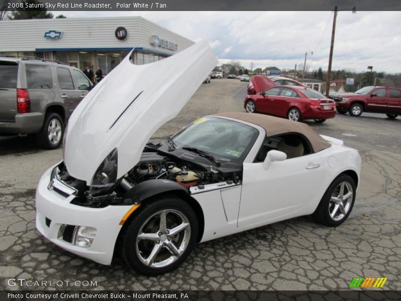 Polar White / Tan 2008 Saturn Sky Red Line Roadster