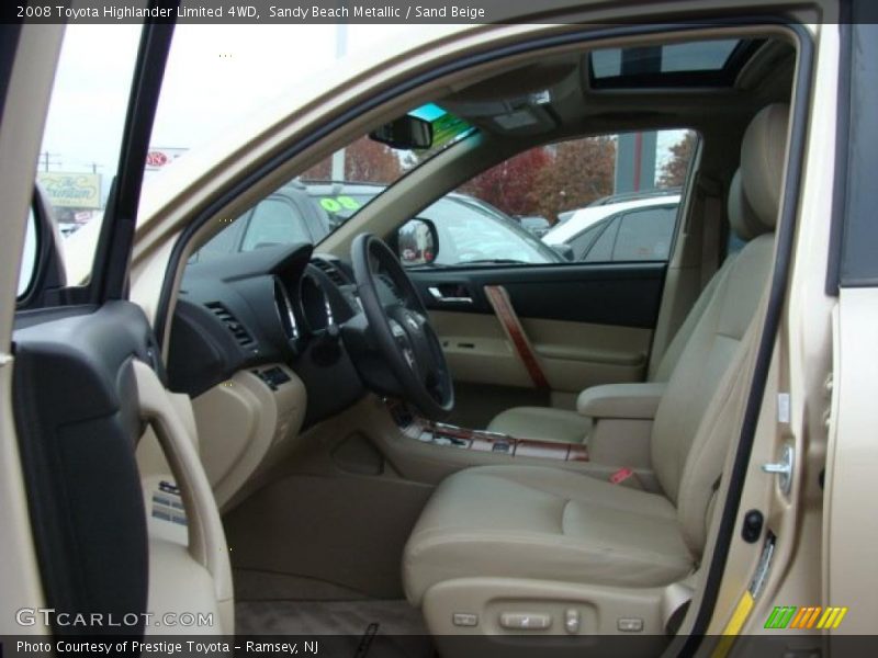 Sandy Beach Metallic / Sand Beige 2008 Toyota Highlander Limited 4WD