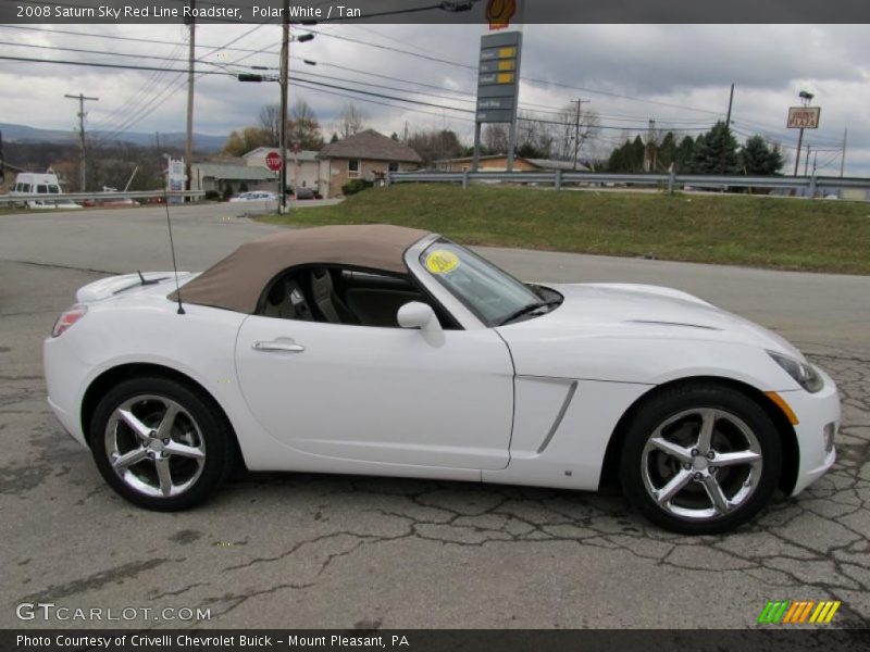 Polar White / Tan 2008 Saturn Sky Red Line Roadster