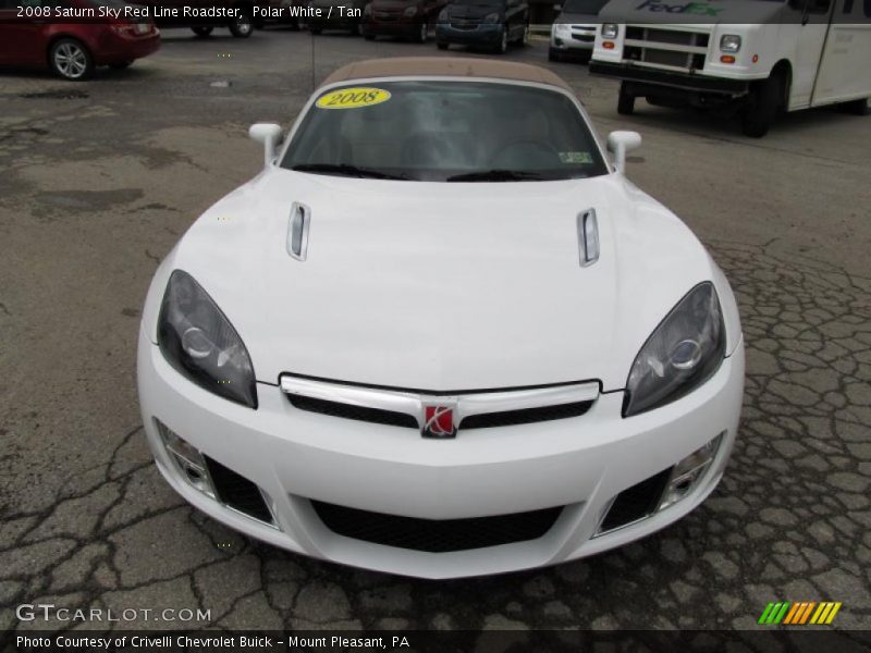 Polar White / Tan 2008 Saturn Sky Red Line Roadster