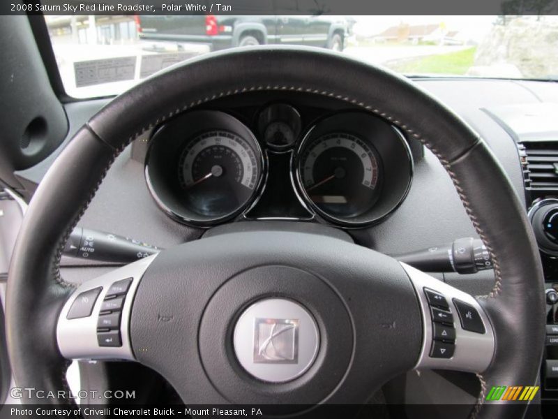 Polar White / Tan 2008 Saturn Sky Red Line Roadster