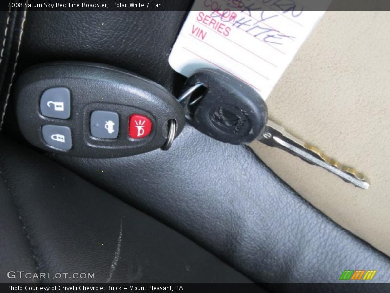 Polar White / Tan 2008 Saturn Sky Red Line Roadster