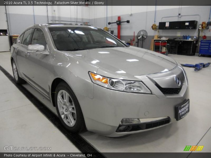 Palladium Silver Metallic / Ebony 2010 Acura TL 3.5 Technology