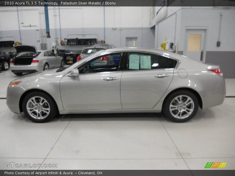 Palladium Silver Metallic / Ebony 2010 Acura TL 3.5 Technology