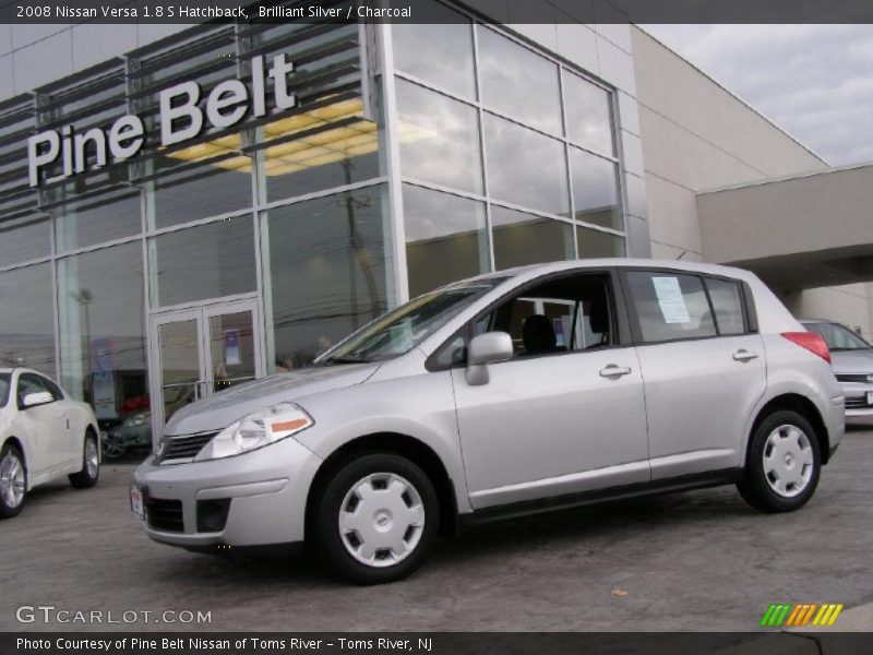 Brilliant Silver / Charcoal 2008 Nissan Versa 1.8 S Hatchback