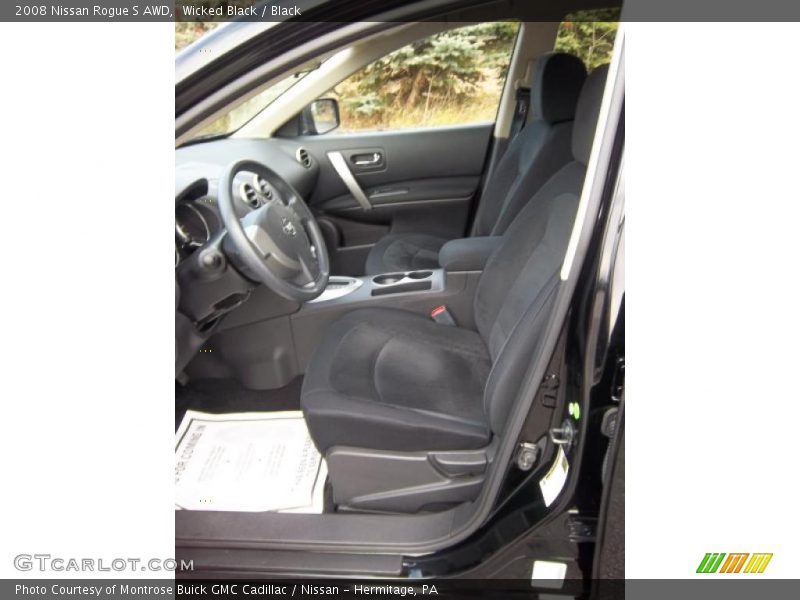 Wicked Black / Black 2008 Nissan Rogue S AWD