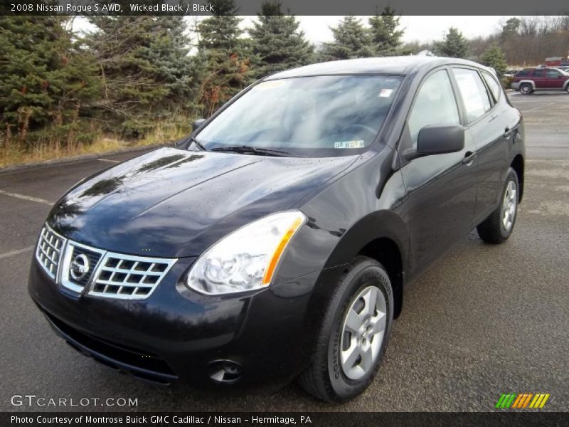 Wicked Black / Black 2008 Nissan Rogue S AWD