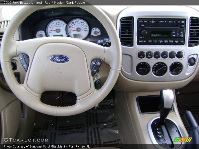 Red / Medium/Dark Pebble 2007 Ford Escape Limited