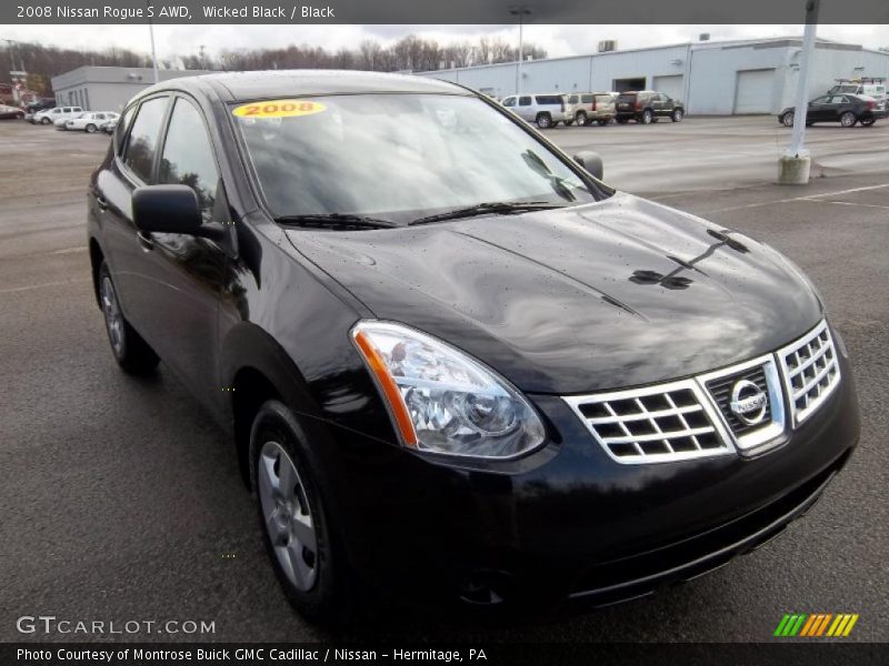 Wicked Black / Black 2008 Nissan Rogue S AWD
