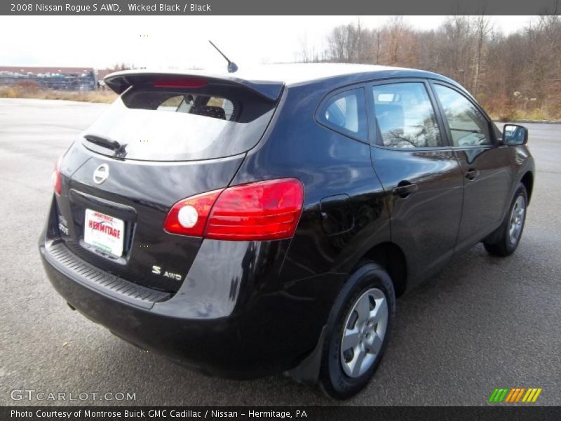 Wicked Black / Black 2008 Nissan Rogue S AWD