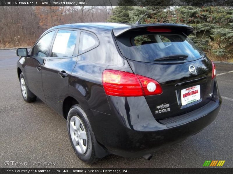 Wicked Black / Black 2008 Nissan Rogue S AWD