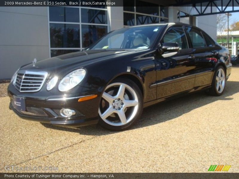 Black / Black/Sahara Beige 2009 Mercedes-Benz E 350 Sedan