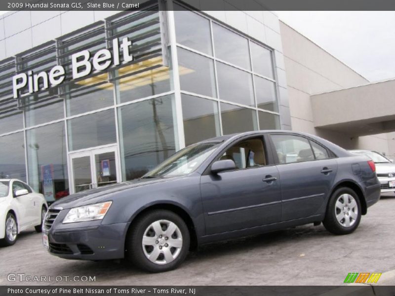 Slate Blue / Camel 2009 Hyundai Sonata GLS
