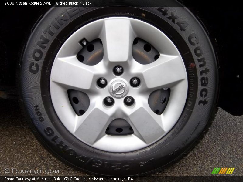 Wicked Black / Black 2008 Nissan Rogue S AWD