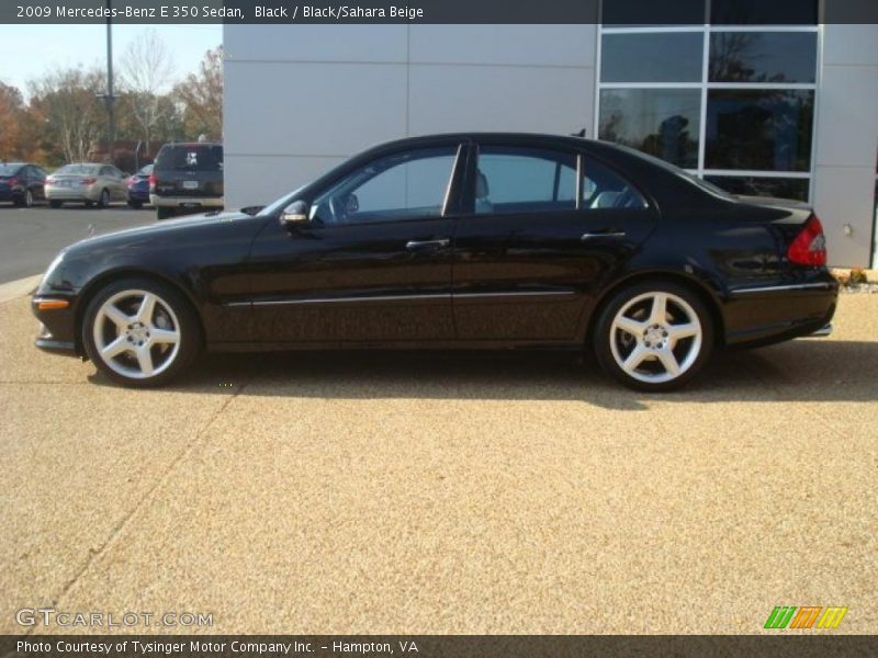 Black / Black/Sahara Beige 2009 Mercedes-Benz E 350 Sedan