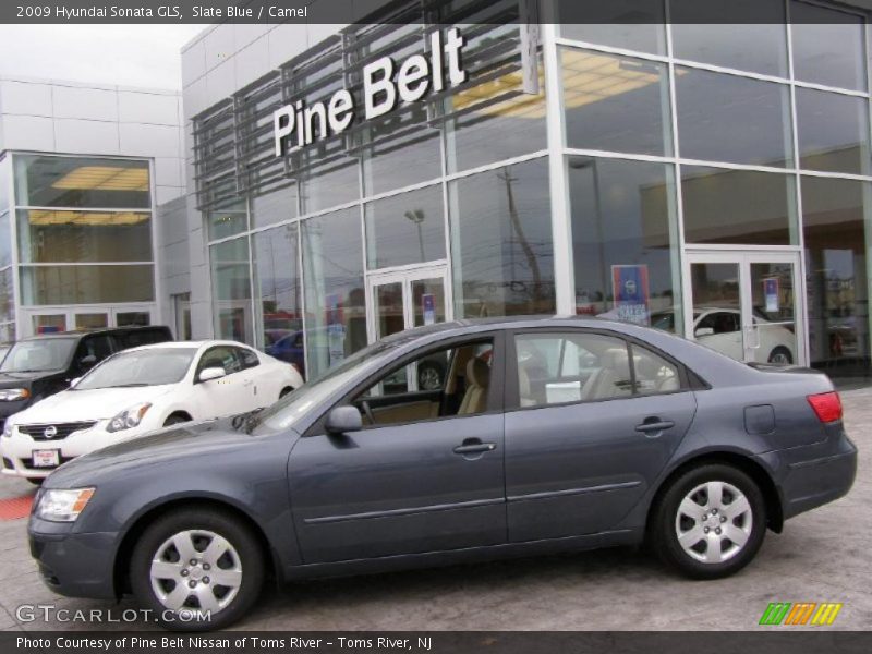 Slate Blue / Camel 2009 Hyundai Sonata GLS