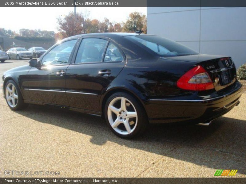 Black / Black/Sahara Beige 2009 Mercedes-Benz E 350 Sedan