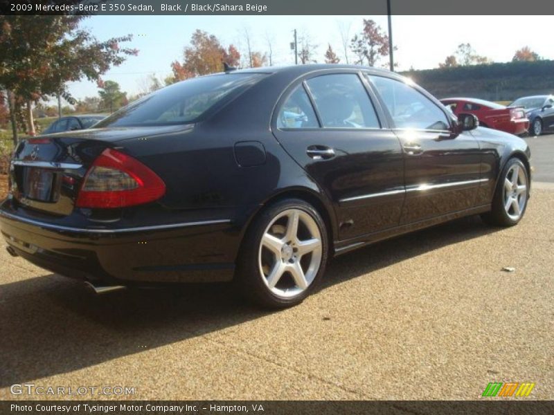 Black / Black/Sahara Beige 2009 Mercedes-Benz E 350 Sedan