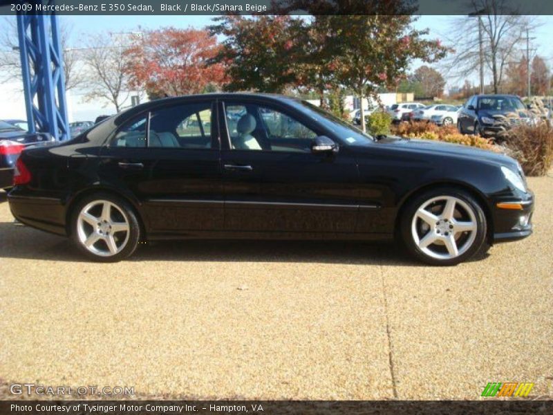 Black / Black/Sahara Beige 2009 Mercedes-Benz E 350 Sedan