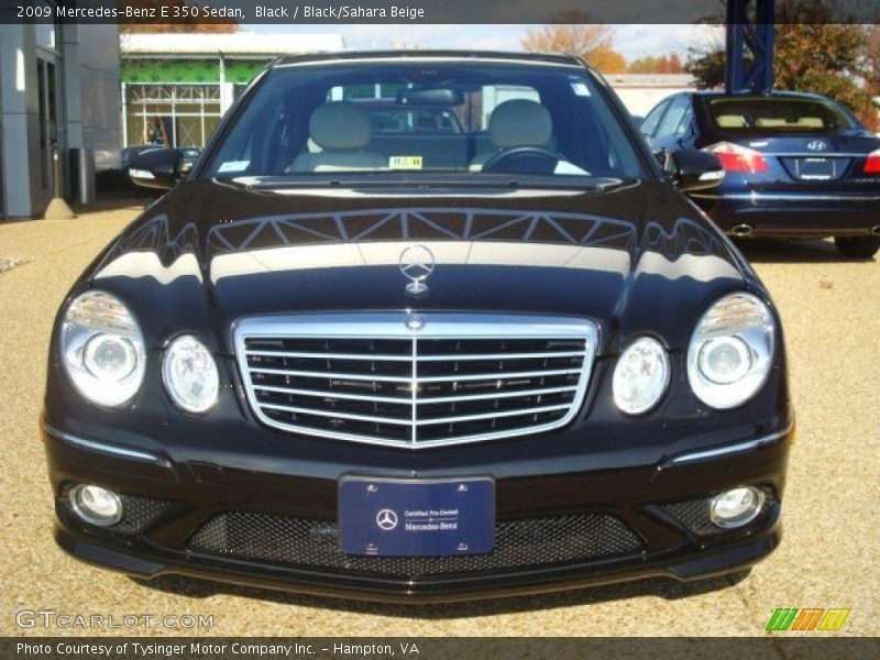 Black / Black/Sahara Beige 2009 Mercedes-Benz E 350 Sedan