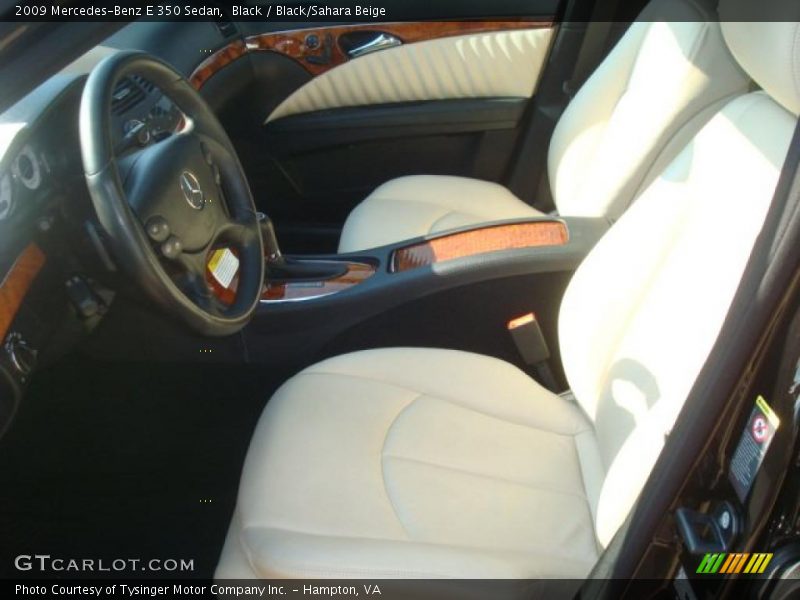 Black / Black/Sahara Beige 2009 Mercedes-Benz E 350 Sedan
