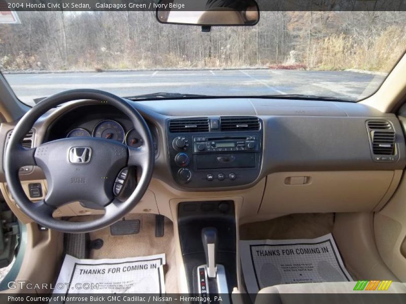 Galapagos Green / Ivory Beige 2004 Honda Civic LX Sedan