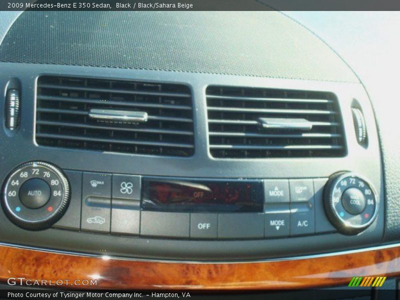 Black / Black/Sahara Beige 2009 Mercedes-Benz E 350 Sedan