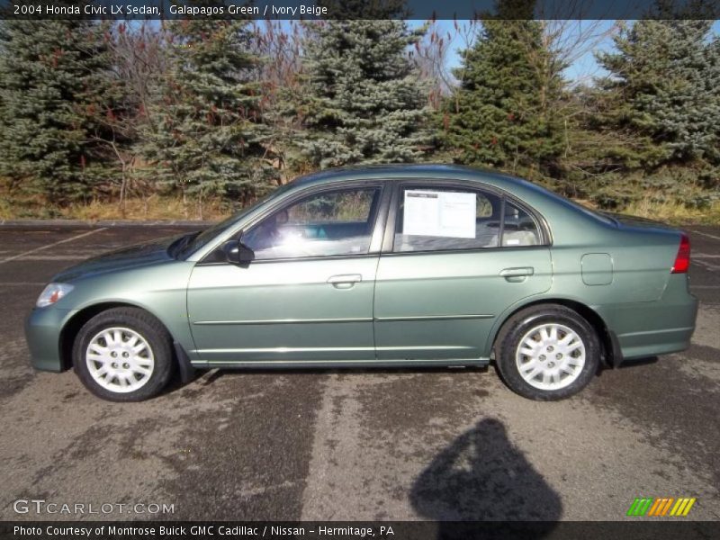 Galapagos Green / Ivory Beige 2004 Honda Civic LX Sedan