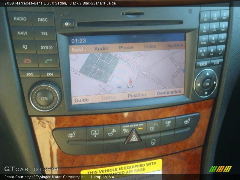 Black / Black/Sahara Beige 2009 Mercedes-Benz E 350 Sedan