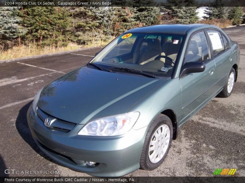 Galapagos Green / Ivory Beige 2004 Honda Civic LX Sedan