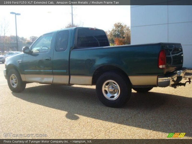 Amazon Green Metallic / Medium Prairie Tan 1999 Ford F150 XLT Extended Cab