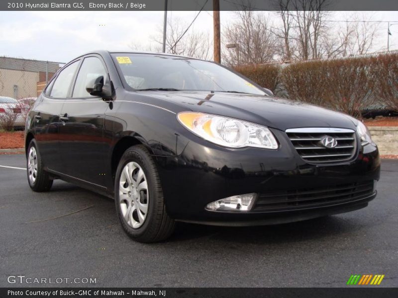 Ebony Black / Beige 2010 Hyundai Elantra GLS