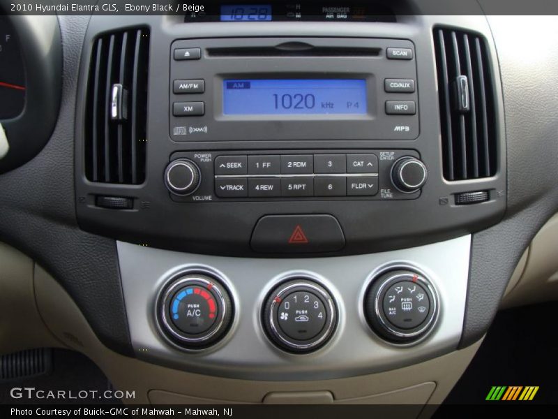 Ebony Black / Beige 2010 Hyundai Elantra GLS