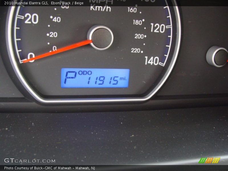 Ebony Black / Beige 2010 Hyundai Elantra GLS